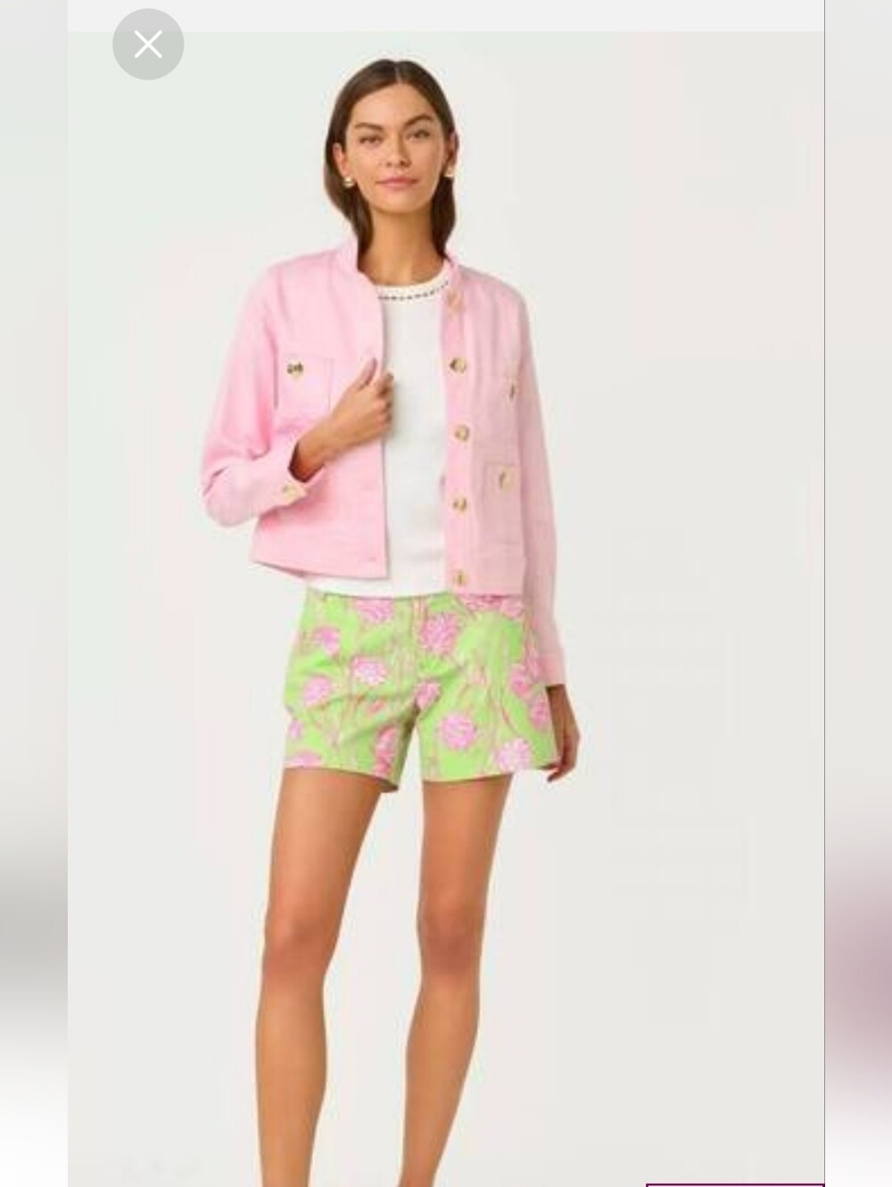 NWT Lilly Pulitzer Callahan Shorts In Pistachio Macaron - Picture 2 of 5